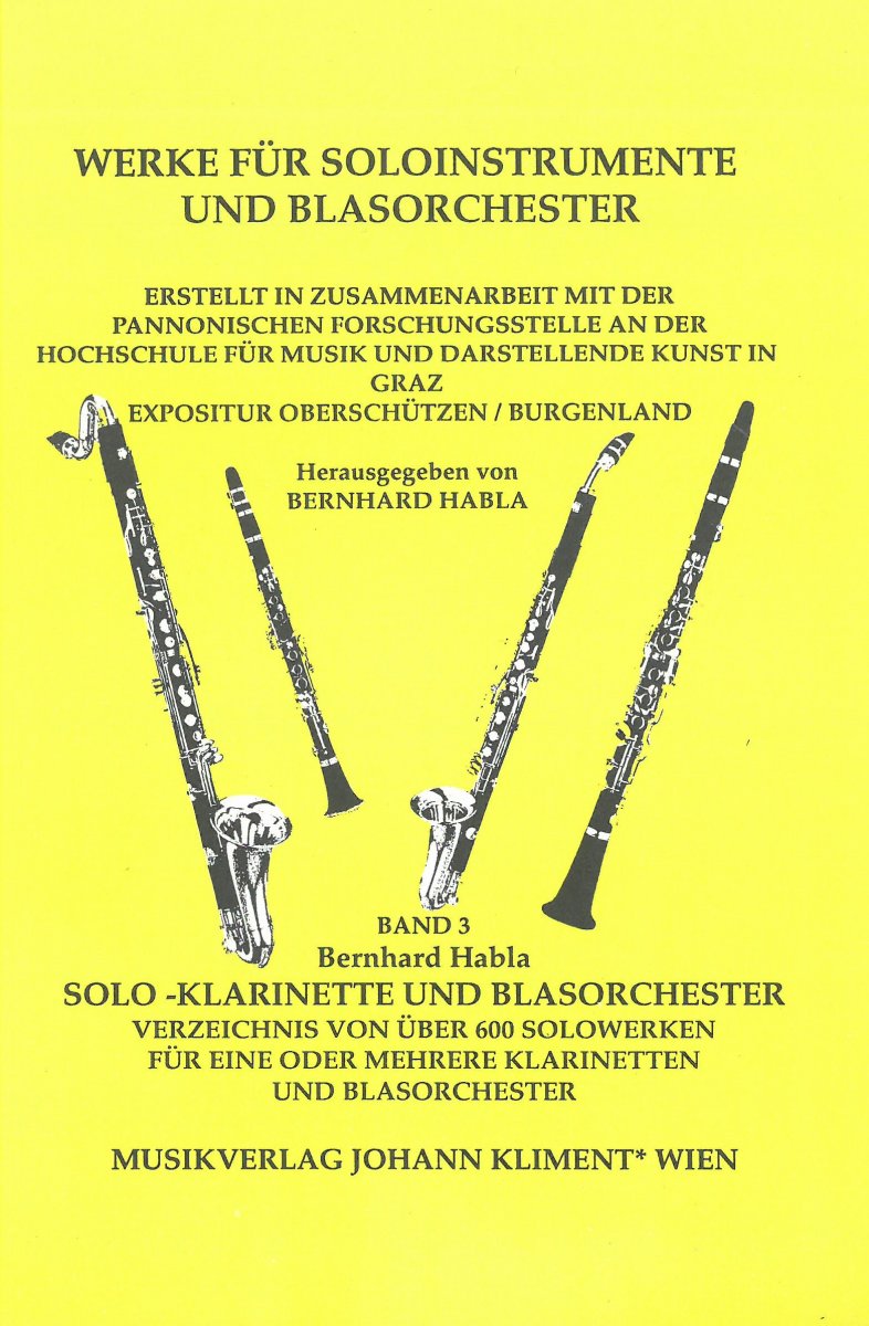 Werke fr Soloinstrumente und Blasorchester #3: Solo Klarinette und Blasorchester - cliquer ici