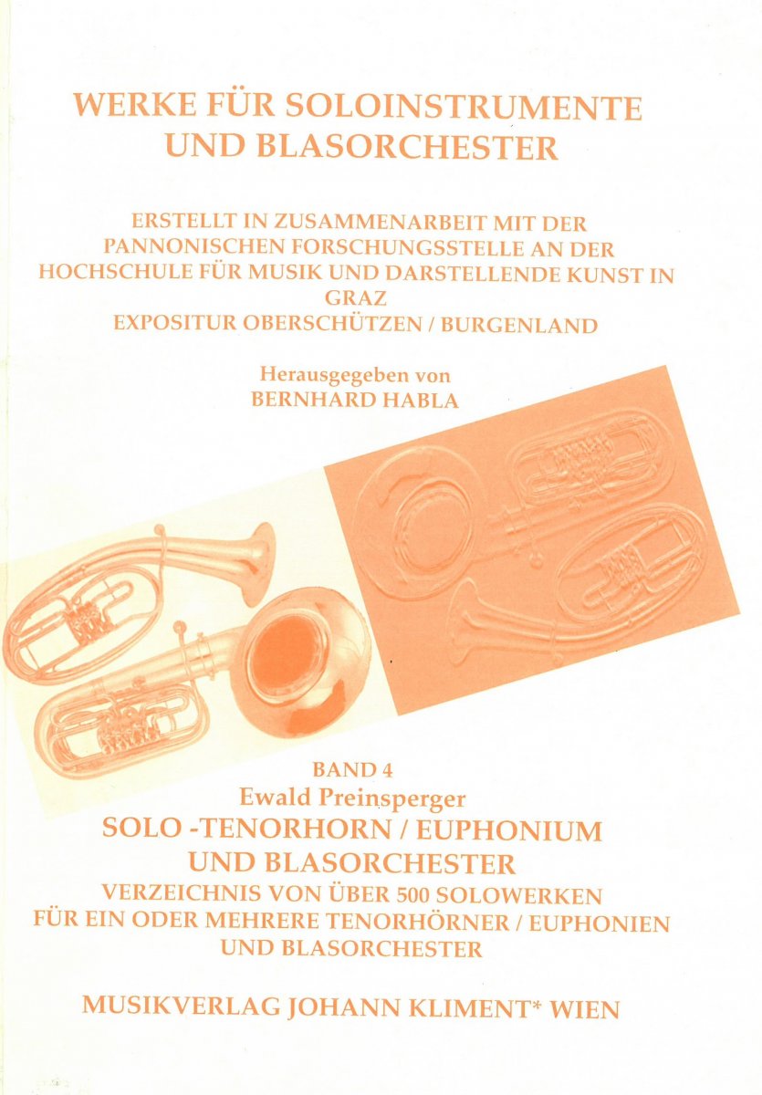 Werke fr Soloinstrumente und Blasorchester #4: Solo Tenorhorn/Euphonium und Blasorchester - cliquer ici