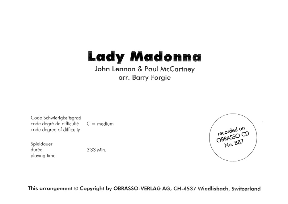 Lady Madonna - cliquer ici