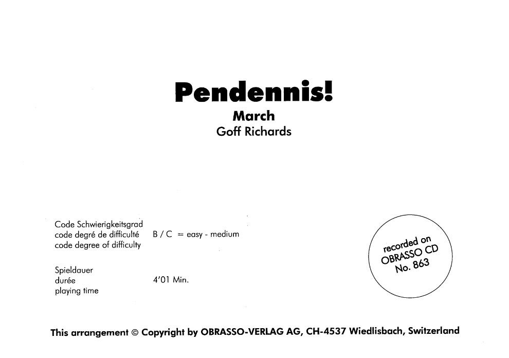 Pendennis! - cliquer ici