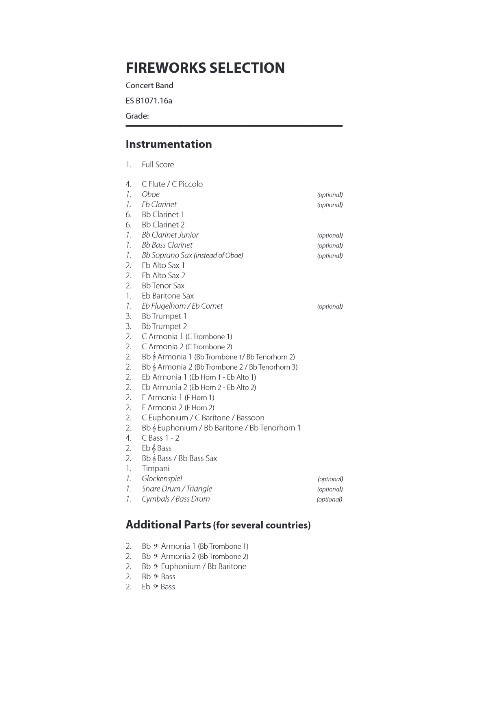 Fireworks Selection - cliquer ici