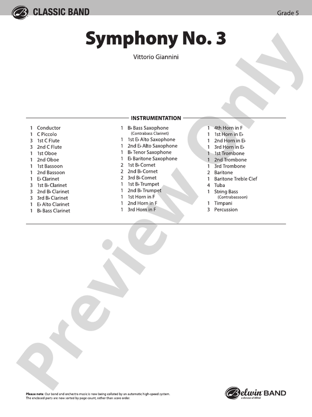 Symphonie #3 for Band - cliquer ici