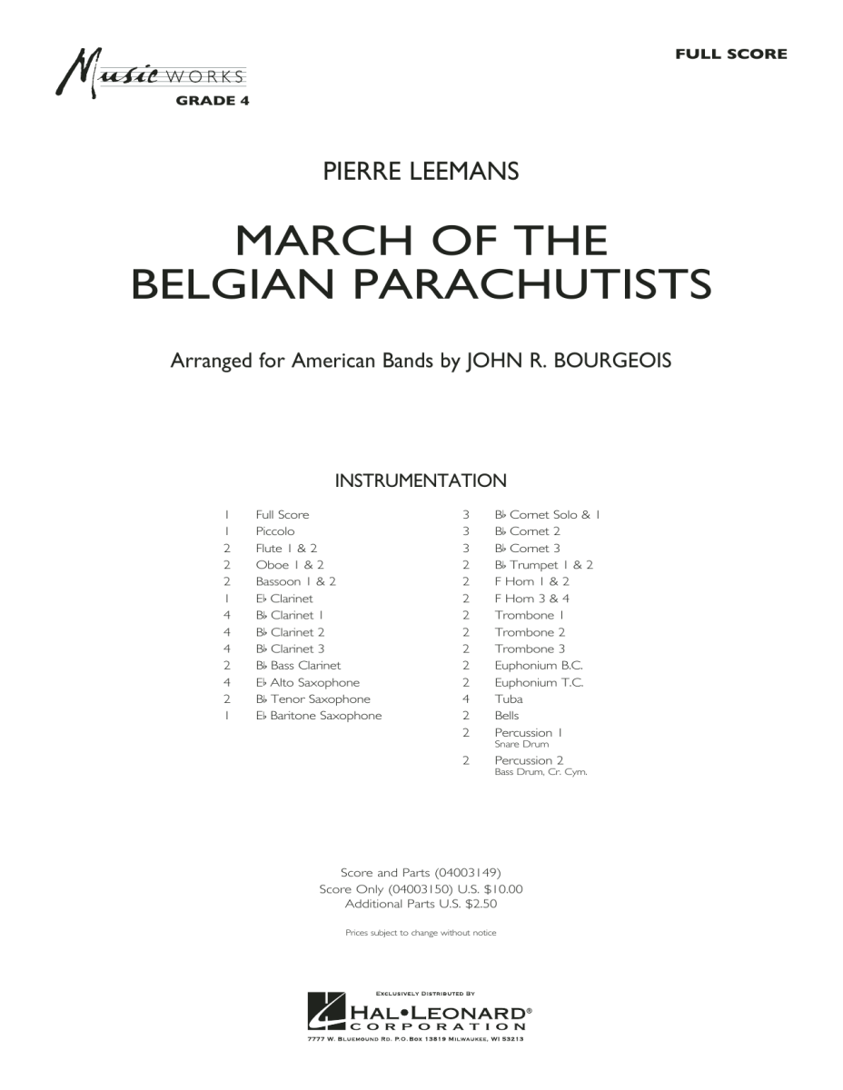 March of the Belgian Parachutists - cliquer ici