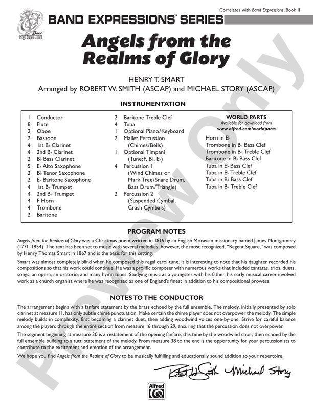 Angels from the Realms of Glory - cliquer ici