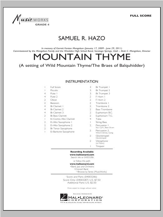 Mountain Thyme - cliquer ici