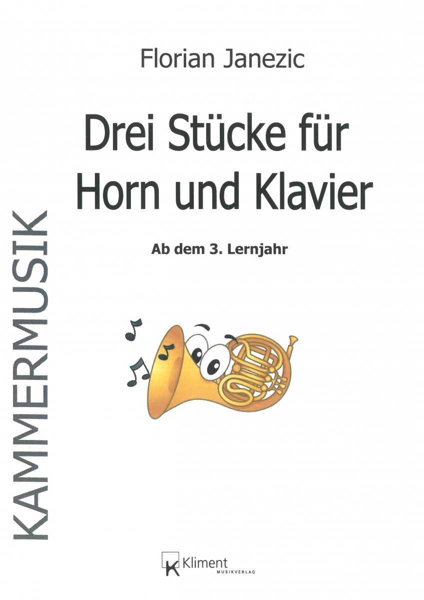 Drei Stücke für Horn und Klavier (ab dem 3. Lernjahr) - cliquez pour agrandir l'image