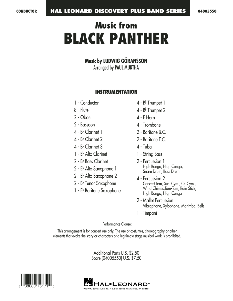 Music from 'Black Panther' - cliquer ici