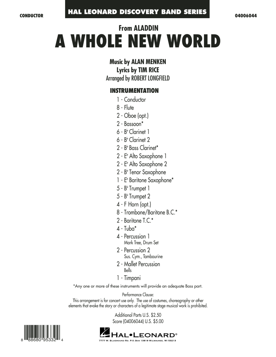 A Whole New World (from 'Aladdin') - cliquer ici