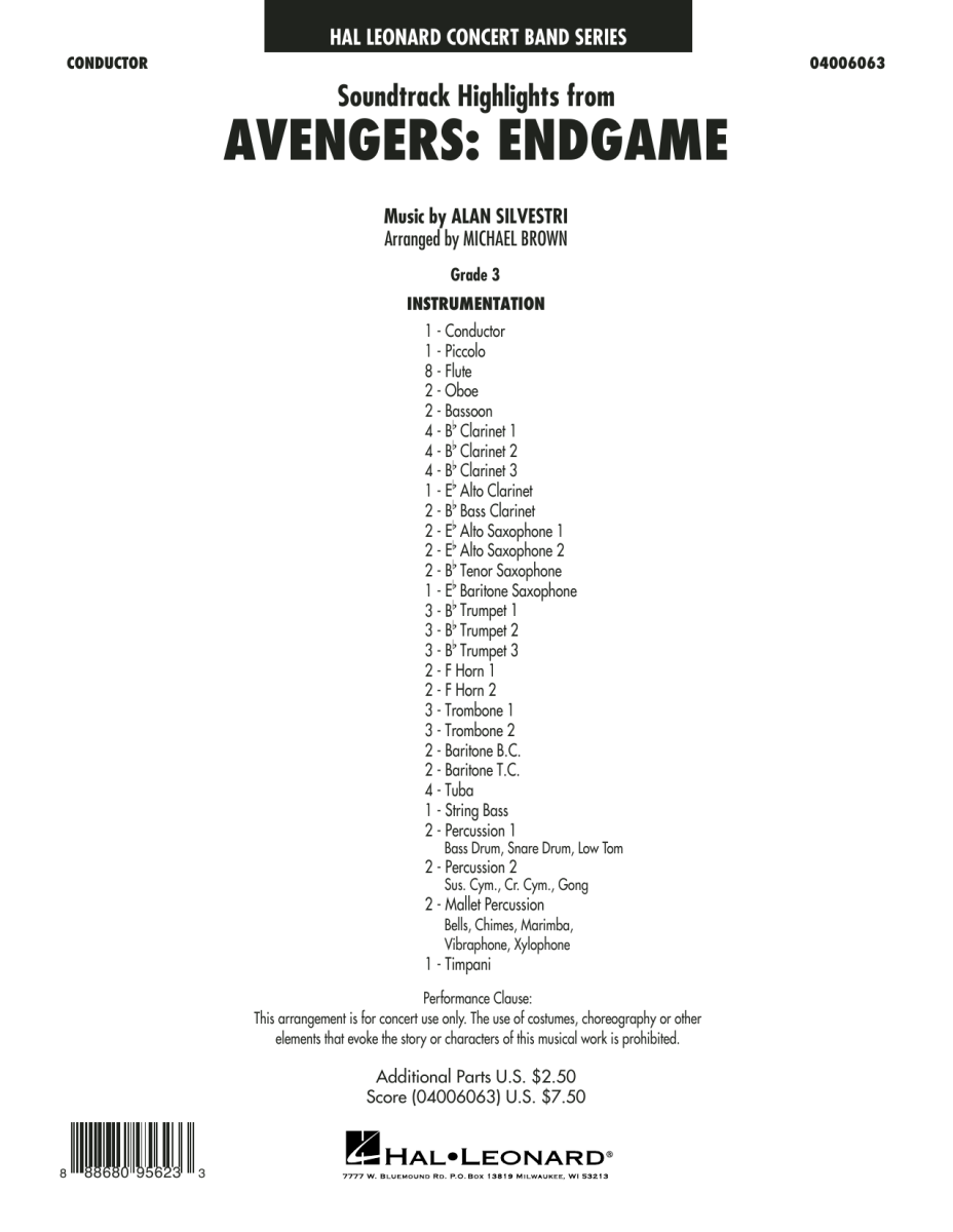 Soundtrack Highlights from Avengers: Endgame - cliquer ici