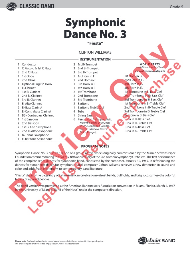 Symphonic Dance #3 'Fiesta' - cliquer ici