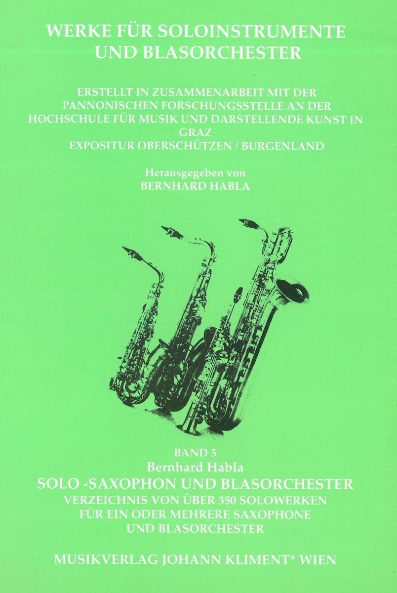 Werke fr Soloinstrumente und Blasorchester #5: Solo Saxophon und Blasorchester - cliquer ici