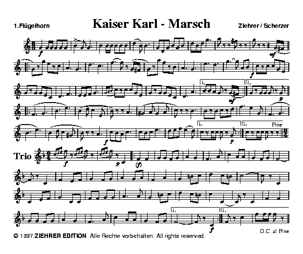 Kaiser Karl-Marsch - Extrait du conducteur